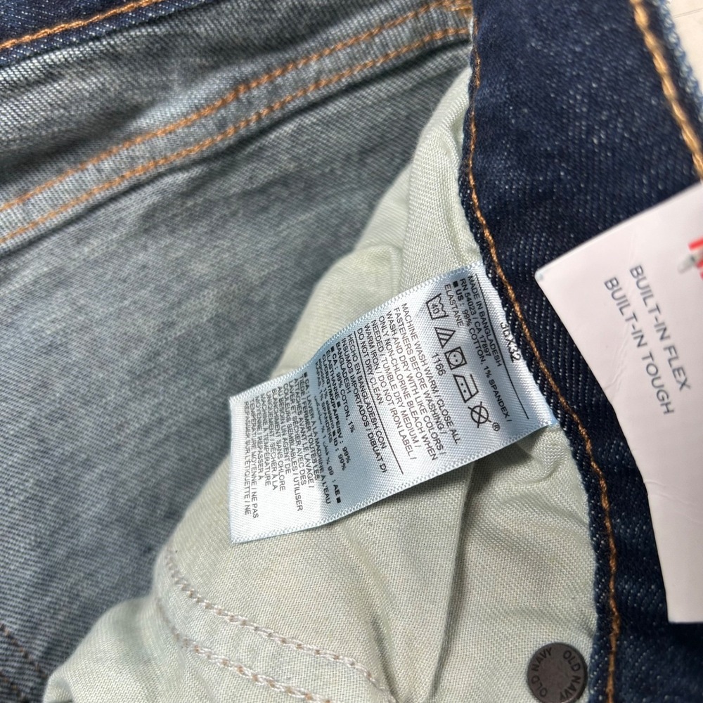Old Navy Jeans Mens 36x32 Lim Dark Wash Denim Classic Flex Stretch - Picture 5 of 10